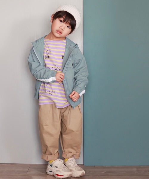 MAKE YOUR DAY（メイクユアデイ）の「ボーダーラクガキ長袖Tシャツ■80～140cm（Tシャツ/カットソー・キッズ・ブルー/ラベンダー/ミント/オレンジ・80/90/100/110/120/130/140）」の18枚目の写真