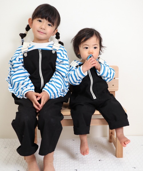 MAKE YOUR DAY（メイクユアデイ）の「ボーダーラクガキ長袖Tシャツ■80～140cm（Tシャツ/カットソー・キッズ・ブルー/ラベンダー/ミント/オレンジ・80/90/100/110/120/130/140）」の14枚目の写真