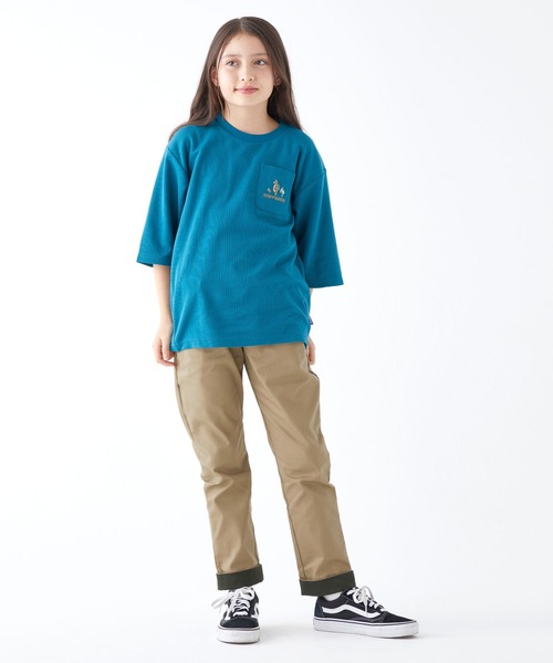 KRIFF MAYER Kid's Collection（クリフメイヤーキッズコレクション）の「ロールアップ配色パンツ（その他パンツ・キッズ・ダークグレー/ネイビー/ベージュ/チャコール/カーキ・120/130/140/150/160/170）」の7枚目の写真