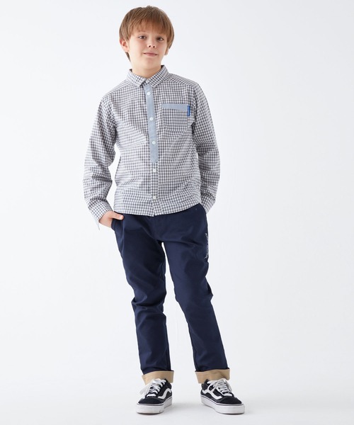 KRIFF MAYER Kid's Collection（クリフメイヤーキッズコレクション）の「ロールアップ配色パンツ（その他パンツ・キッズ・ダークグレー/ネイビー/ベージュ/チャコール/カーキ・120/130/140/150/160/170）」の20枚目の写真