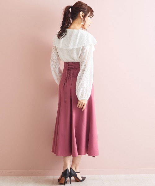 marun(マルン)の「<大きいサイズ> ビッグカラーレースブラウス marun(シャツ/ブラウス・レディース・オフホワイト/ブラック/サックスブルー・L/LL/3L/4L/5L)」の18枚目の写真