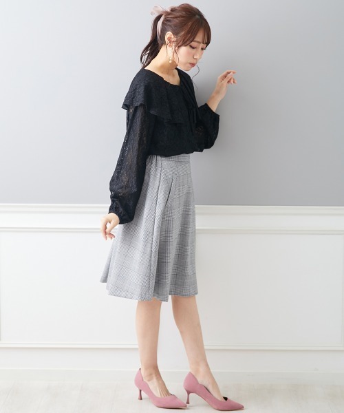marun(マルン)の「<大きいサイズ> ビッグカラーレースブラウス marun(シャツ/ブラウス・レディース・オフホワイト/ブラック/サックスブルー・L/LL/3L/4L/5L)」の8枚目の写真