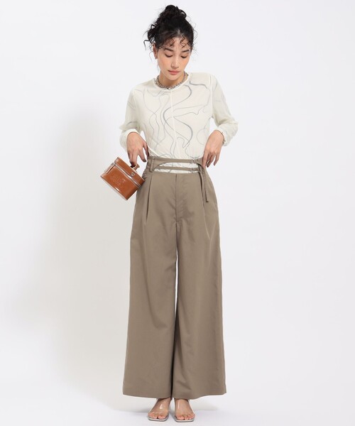 Ray BEAMS(レイビームス)の「Ray BEAMS / ウエスト ベルト パンツ(その他パンツ・レディース・ブラック/ブラウン系その他3・0/1)」の20枚目の写真