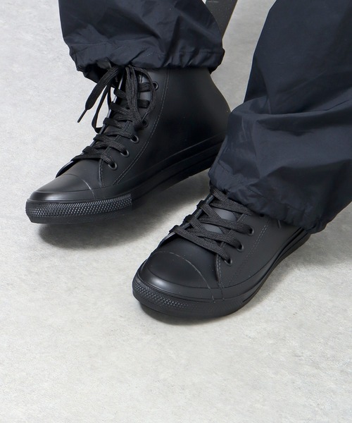 AAA+(サンエープラス)の「防水設計 ハイカットレインスニーカー(レインシューズ・メンズ・ブラック/ダークブラウン・M/S/L/LL)」の5枚目の写真