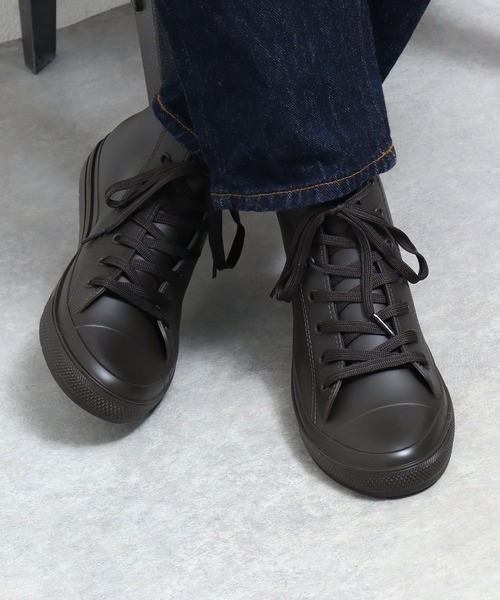 AAA+(サンエープラス)の「防水設計 ハイカットレインスニーカー(レインシューズ・メンズ・ブラック/ダークブラウン・M/S/L/LL)」の6枚目の写真