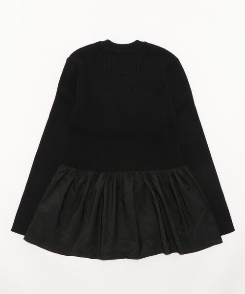 M.deux（エムドゥ）の「ペプラム切替ニット（ニット/セーター・レディース・ブラック/グレイッシュベージュ・MEDIUM）」の3枚目の写真