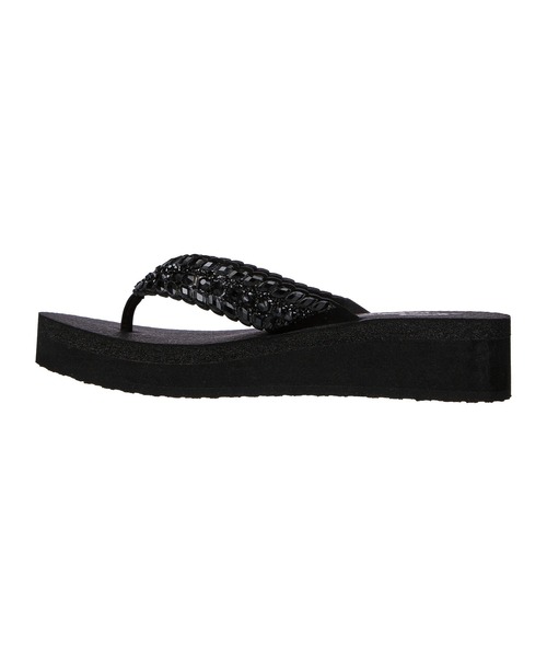 SKECHERS(スケッチャーズ)の「SKECHERS VINYASA-LOVELY OASIS / スケッチャーズ ヴィンヤサ ラブリー オアシス(サンダル・レディース・ブラック・23cm/24cm/25cm)」の4枚目の写真