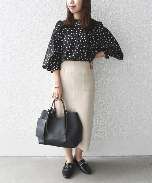 SHIPS any（シップス エニィ）の「【WEB限定】SHIPS any: 2WAY ハンドル トートバッグ（トートバッグ・レディース・ブラック/ベージュ/ナチュラル/ライトブルー・ONE SIZE）」の12枚目の写真