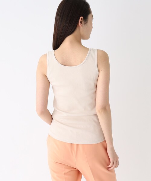 OPAQUE.CLIP（オペークドットクリップ）の「リブタンクトップ【洗濯機洗い可】（タンクトップ・レディース・ブラック/オフホワイト/ライトベージュ・36/38/40）」の19枚目の写真