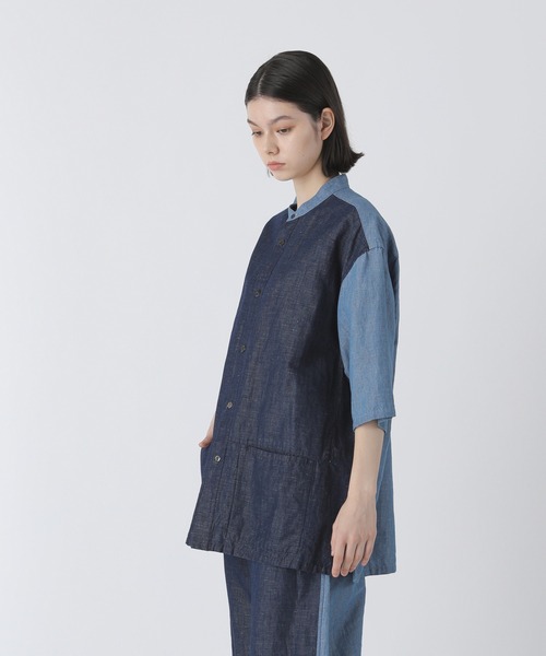Plantation(プランテーション)の「BIZENトーンデニム / シャツ / (O)(シャツ/ブラウス・レディース・ブルー/グレー・M size/XL)」の4枚目の写真