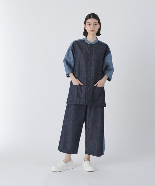 Plantation(プランテーション)の「BIZENトーンデニム / シャツ / (O)(シャツ/ブラウス・レディース・ブルー/グレー・M size/XL)」の3枚目の写真