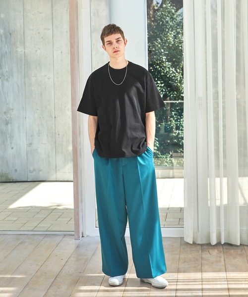 EMMA CLOTHES（エマクローズ）の「ヘビーウェイトコットン ベーシックシルエットS/Sカットソー EMMA CLOTHES（Tシャツ/カットソー・メンズ・ダークネイビー/ホワイト/ライトベージュ/ブラック/オリーブ・L/M）」の6枚目の写真