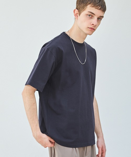 EMMA CLOTHES（エマクローズ）の「ヘビーウェイトコットン ベーシックシルエットS/Sカットソー EMMA CLOTHES（Tシャツ/カットソー・メンズ・ダークネイビー/ホワイト/ライトベージュ/ブラック/オリーブ・L/M）」の10枚目の写真