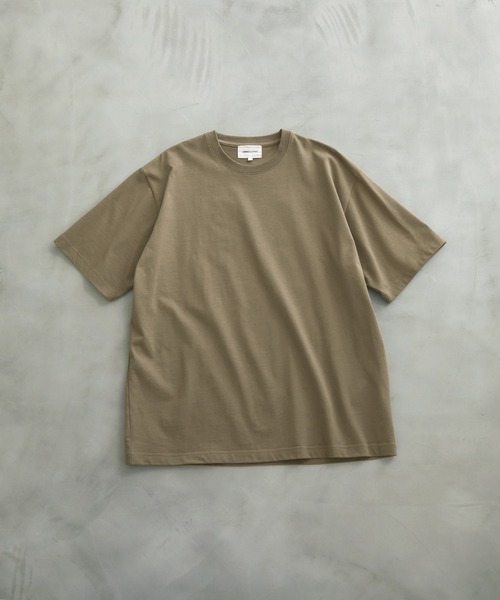EMMA CLOTHES（エマクローズ）の「ヘビーウェイトコットン ベーシックシルエットS/Sカットソー EMMA CLOTHES（Tシャツ/カットソー・メンズ・ダークネイビー/ホワイト/ライトベージュ/ブラック/オリーブ・L/M）」の12枚目の写真