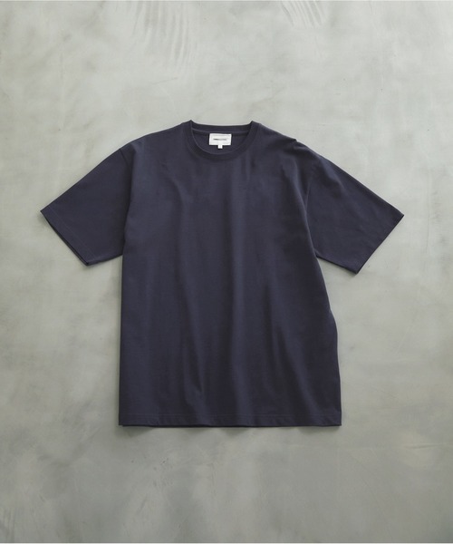 EMMA CLOTHES（エマクローズ）の「ヘビーウェイトコットン ベーシックシルエットS/Sカットソー EMMA CLOTHES（Tシャツ/カットソー・メンズ・ダークネイビー/ホワイト/ライトベージュ/ブラック/オリーブ・L/M）」の13枚目の写真