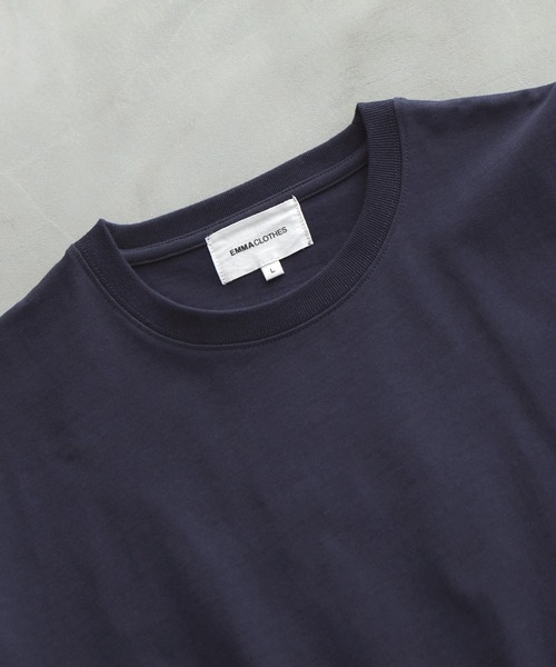 EMMA CLOTHES（エマクローズ）の「ヘビーウェイトコットン ベーシックシルエットS/Sカットソー EMMA CLOTHES（Tシャツ/カットソー・メンズ・ダークネイビー/ホワイト/ライトベージュ/ブラック/オリーブ・L/M）」の15枚目の写真