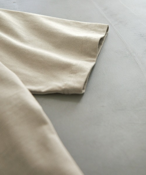 EMMA CLOTHES（エマクローズ）の「ヘビーウェイトコットン ベーシックシルエットS/Sカットソー EMMA CLOTHES（Tシャツ/カットソー・メンズ・ダークネイビー/ホワイト/ライトベージュ/ブラック/オリーブ・L/M）」の17枚目の写真