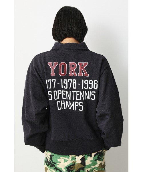 RODEO CROWNS WIDE BOWL（ロデオクラウンズワイドボウル）の「GOOD OLDハーフジップスウェットトップス（スウェット・レディース・ライトイエロー/レッド/ブラック・FREE）」の13枚目の写真