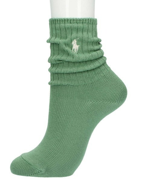 POLO RALPH LAUREN（ポロ ラルフ ローレン）の「POLO RALPH LAUREN レディース ワンポイント 22cm丈 ローゲージ リブソックス 03207538（ソックス/靴下・レディース・ネイビー/ピンク系その他/モスグリーン/パープル系その他/ライトグレー/ダークオレンジ/ブルー系その他/オフホワイト/ブラック/イエロー系その他/グリーン系その他/ダークブルー/マルーン/コバルトブルー/イエロー系その他2/グリーン・22-24cm）」の5枚目の写真