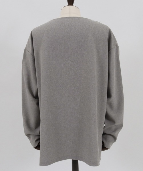 CAMBIO(カンビオ)の「mlt4214-キーネックカットソー(Tシャツ/カットソー・メンズ・ブラック/グレー/ベージュ・L/M)」の19枚目の写真