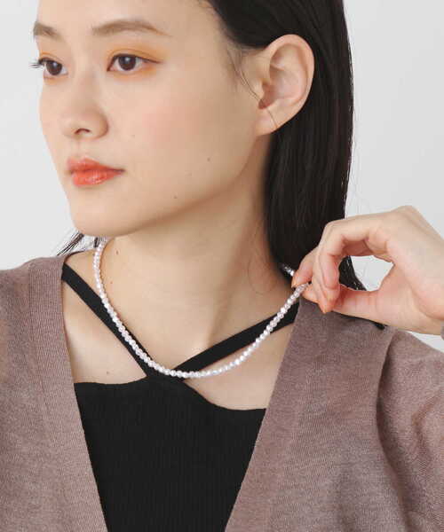 N.（N. Natural Beauty Basic）（エヌエヌナチュラルビューティーベーシック）の「ミニパールネックレス（ネックレス・レディース・ホワイト・FREE）」の2枚目の写真