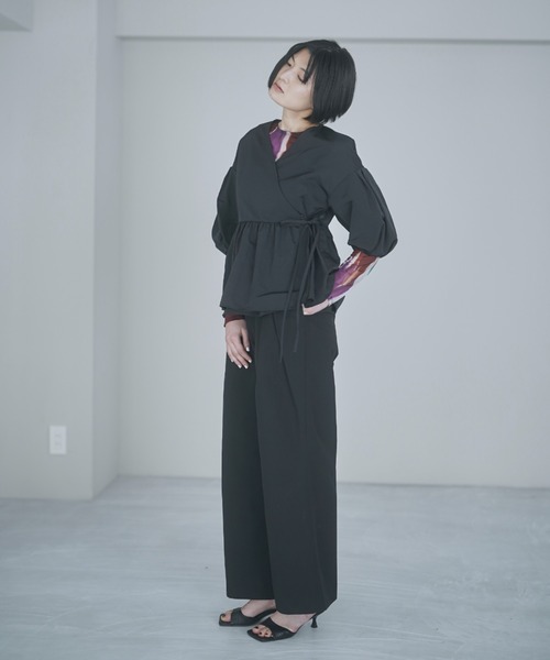 MECRE（メクル）の「デザインタックパンツ（その他パンツ・レディース・ブラック/グレー・M/S）」の10枚目の写真