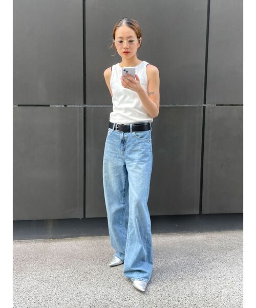 Ungrid(アングリッド)の「ローウエストオーガニックコットンルーズデニム(デニムパンツ・レディース・ブルー・24inch/25inch/26inch)」の2枚目の写真