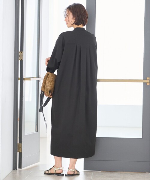 自由区(ジユウク)の「【洗える・XSサイズあり】ストレッチタイプライターシャツ ワンピース(シャツワンピース・レディース・ブラウン系/ブラック系/ピンク系・38/32)」の9枚目の写真
