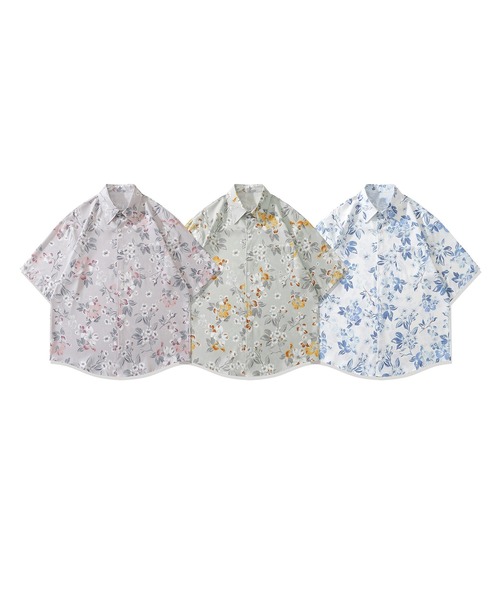 HOOK（フック）の「【HOOK】古着風総柄ビッグアロハシャツ (SS) (LR)（シャツ/ブラウス・メンズ・ホワイト系その他5/ピンク/ホワイト系その他4/ネイビー/グリーン系その他3/ブルー/スモークピンク/ブルー系その他/ホワイト系その他/ピンク系その他5/ホワイト系その他2/グリーン系その他4/ブラック/ホワイト/ブルー系その他3/グリーン系その他2/グリーン系その他5/ライトグリーン・L/M/XL）」の20枚目の写真