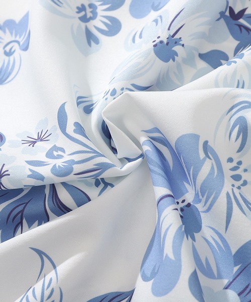 HOOK（フック）の「【HOOK】古着風総柄ビッグアロハシャツ (SS) (LR)（シャツ/ブラウス・メンズ・ホワイト系その他5/ピンク/ホワイト系その他4/ネイビー/グリーン系その他3/ブルー/スモークピンク/ブルー系その他/ホワイト系その他/ピンク系その他5/ホワイト系その他2/グリーン系その他4/ブラック/ホワイト/ブルー系その他3/グリーン系その他2/グリーン系その他5/ライトグリーン・L/M/XL）」の21枚目の写真