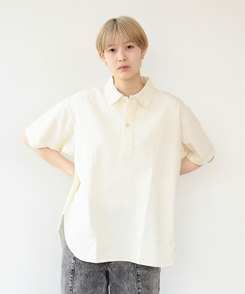 BEAMS（ビームス）の「BEAMS / イージーフィット プルオーバー ミリタリーシャツ（シャツ/ブラウス・メンズ・ブルー/ナチュラル/オリーブ・S/M/L/XL）」の2枚目の写真