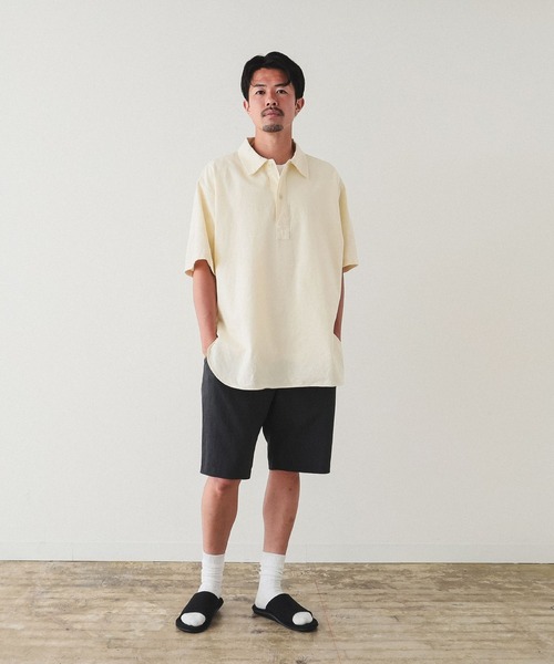 BEAMS（ビームス）の「BEAMS / イージーフィット プルオーバー ミリタリーシャツ（シャツ/ブラウス・メンズ・ブルー/ナチュラル/オリーブ・S/M/L/XL）」の6枚目の写真