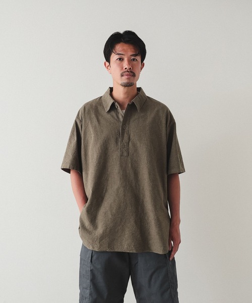 BEAMS（ビームス）の「BEAMS / イージーフィット プルオーバー ミリタリーシャツ（シャツ/ブラウス・メンズ・ブルー/ナチュラル/オリーブ・S/M/L/XL）」の7枚目の写真