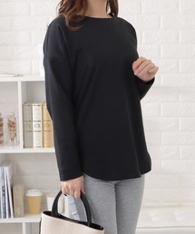 ネック レース ラウンド」に該当するTシャツ/カットソー（ブラック