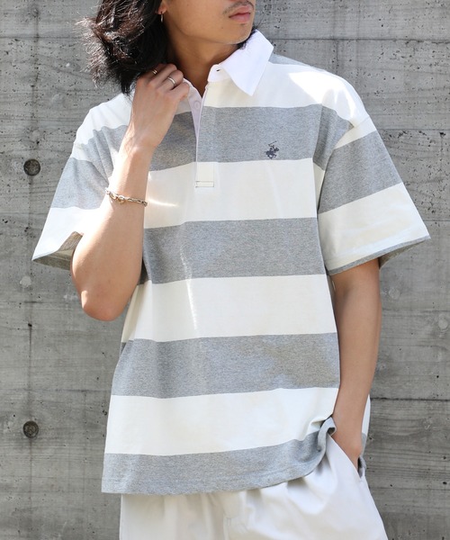 BEVERLY HILLS POLO CLUB(ビバリーヒルズポロクラブ)の「【BEVERLY HILLS POLO CLUB】天竺ラガー半袖Tシャツ 3287-7742(Tシャツ/カットソー・レディース・グレー/グリーン系その他2/ブラック/ブラック系その他2/グリーン・FREE)」の4枚目の写真