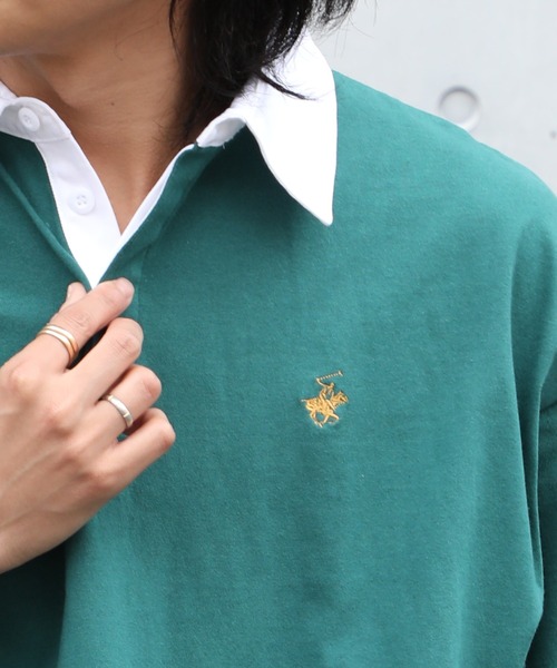 BEVERLY HILLS POLO CLUB(ビバリーヒルズポロクラブ)の「【BEVERLY HILLS POLO CLUB】天竺ラガー半袖Tシャツ 3287-7742(Tシャツ/カットソー・レディース・グレー/グリーン系その他2/ブラック/ブラック系その他2/グリーン・FREE)」の10枚目の写真