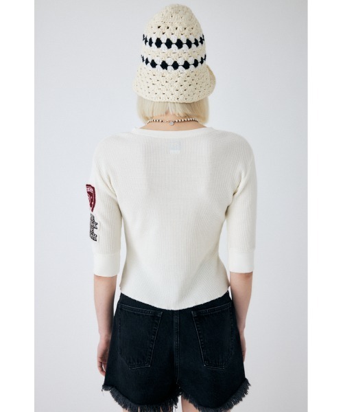MOUSSY（マウジー）の「BEP×MOUSSY THERMAL Tシャツ（ニット/セーター・レディース・オフホワイト・FREE）」の13枚目の写真