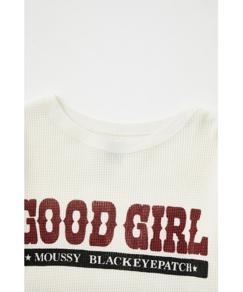 MOUSSY（マウジー）の「BEP×MOUSSY THERMAL Tシャツ（ニット/セーター・レディース・オフホワイト・FREE）」の4枚目の写真