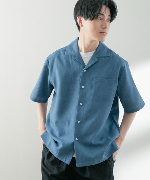 ITEMS URBANRESEARCH(アイテムズ アーバンリサーチ)の「イージーケア オープンカラー半袖トロシャツ(シャツ/ブラウス・メンズ・ベージュ/ネイビー/チャコールグレー・LARGE/MEDIUM)」の14枚目の写真