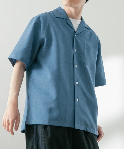 ITEMS URBANRESEARCH(アイテムズ アーバンリサーチ)の「イージーケア オープンカラー半袖トロシャツ(シャツ/ブラウス・メンズ・ベージュ/ネイビー/チャコールグレー・LARGE/MEDIUM)」の17枚目の写真