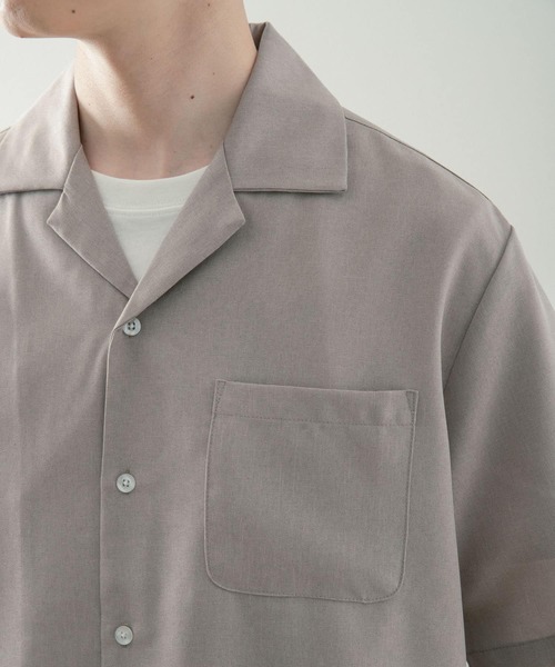 ITEMS URBANRESEARCH(アイテムズ アーバンリサーチ)の「イージーケア オープンカラー半袖トロシャツ(シャツ/ブラウス・メンズ・ベージュ/ネイビー/チャコールグレー・LARGE/MEDIUM)」の16枚目の写真