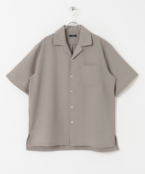 ITEMS URBANRESEARCH(アイテムズ アーバンリサーチ)の「イージーケア オープンカラー半袖トロシャツ(シャツ/ブラウス・メンズ・ベージュ/ネイビー/チャコールグレー・LARGE/MEDIUM)」の7枚目の写真