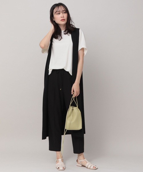 Elura（エルーラ）の「ニットロングジレ（その他アウター・レディース・ブラック/グレイッシュベージュ/ブラウン系その他2/ネイビー/オフホワイト/ダークブラウン・MEDIUM/LARGE）」の12枚目の写真