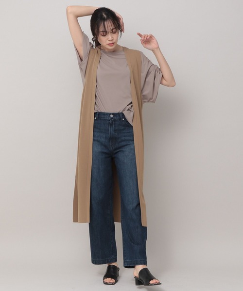 Elura（エルーラ）の「ニットロングジレ（その他アウター・レディース・ブラック/グレイッシュベージュ/ブラウン系その他2/ネイビー/オフホワイト/ダークブラウン・MEDIUM/LARGE）」の17枚目の写真