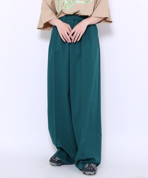 EXIEEE(イグジー)の「イージーワイドスラックス(スラックス・レディース・グリーン/ブラック・SMALL/MEDIUM/LARGE)」の16枚目の写真