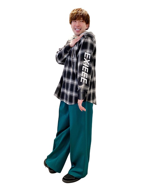 EXIEEE(イグジー)の「イージーワイドスラックス(スラックス・レディース・グリーン/ブラック・SMALL/MEDIUM/LARGE)」の7枚目の写真