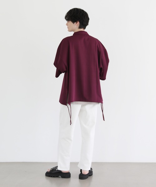 ETELIO（エテリオ）の「ビッグシルエットスリット入りサイドレースジップシャツ（シャツ/ブラウス・メンズ・ブラック/ライトグレー/ワイン/ブルー・S/L/M）」の20枚目の写真