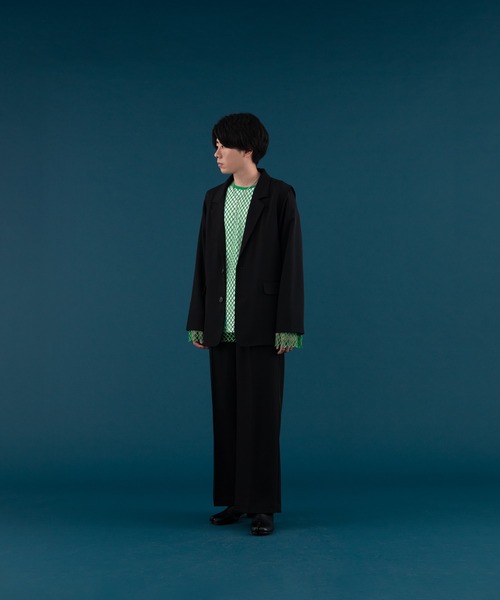 SELLE GLANT(セレグランテ)の「MESH PULLOVER TOPS/メッシュプルオーバートップス(Tシャツ/カットソー・メンズ・ブラック/グリーン・MEDIUM/LARGE)」の21枚目の写真