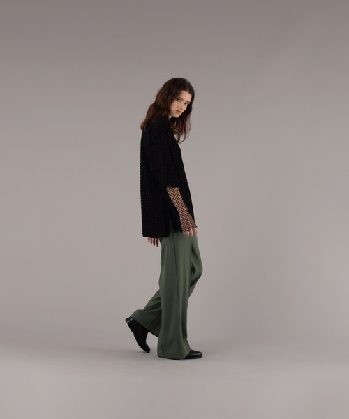 SELLE GLANT(セレグランテ)の「MESH PULLOVER TOPS/メッシュプルオーバートップス(Tシャツ/カットソー・メンズ・ブラック/グリーン・MEDIUM/LARGE)」の7枚目の写真
