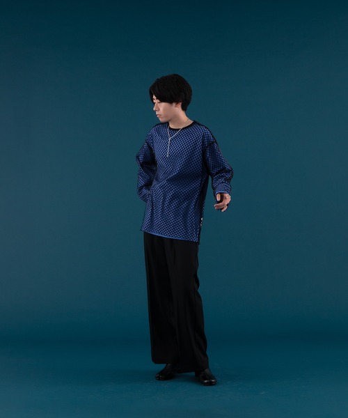 SELLE GLANT(セレグランテ)の「MESH PULLOVER TOPS/メッシュプルオーバートップス(Tシャツ/カットソー・メンズ・ブラック/グリーン・MEDIUM/LARGE)」の9枚目の写真